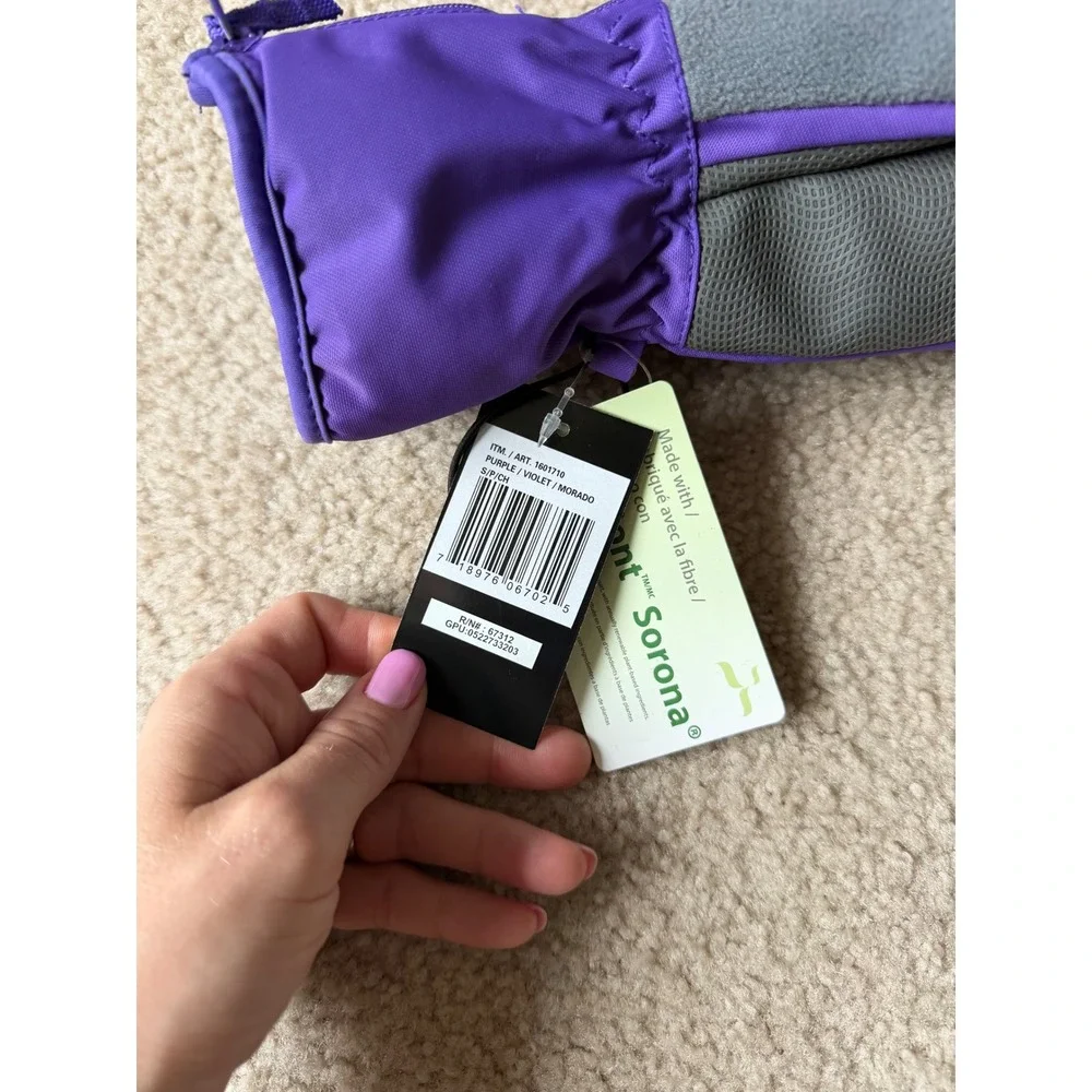 Head Winter Mittens Women NEW Insulation Purple Small